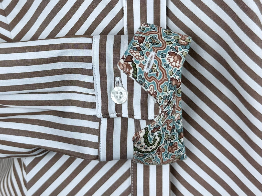 CR RanchWear Apparel & Accessories CR Simply Stated Brown and White Bengal Stripe with Teal Paisley