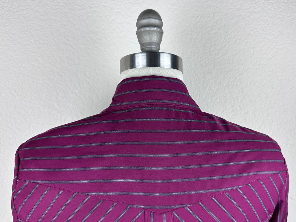 CR RanchWear Apparel & Accessories CR Simply Stated Maroon and Mocha Stripe Italian Cotton
