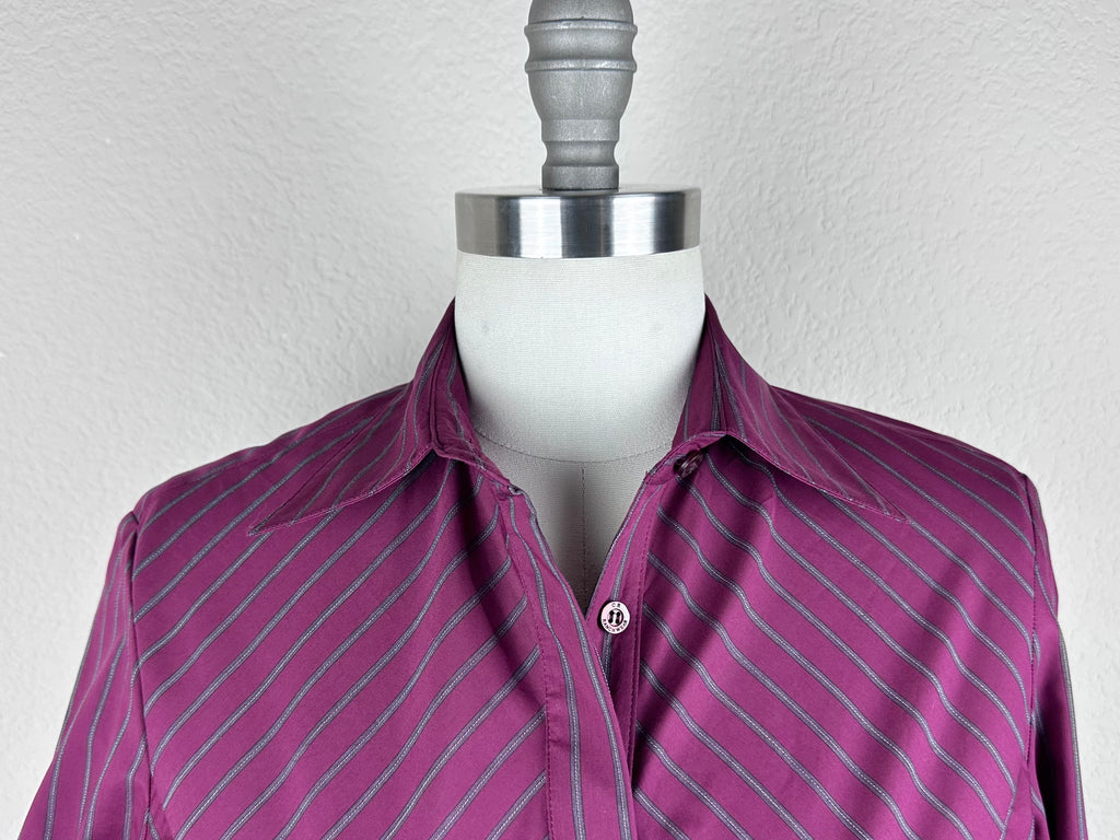 CR RanchWear Apparel & Accessories CR Simply Stated Maroon and Mocha Stripe Italian Cotton