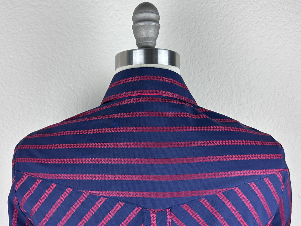 CR RanchWear Apparel & Accessories CR Simply Stated Navy and Red Stripe Italian Cotton