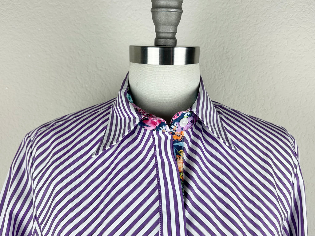 CR RanchWear Apparel & Accessories CR Simply Stated Purple and White Bengal with Floral Contrast