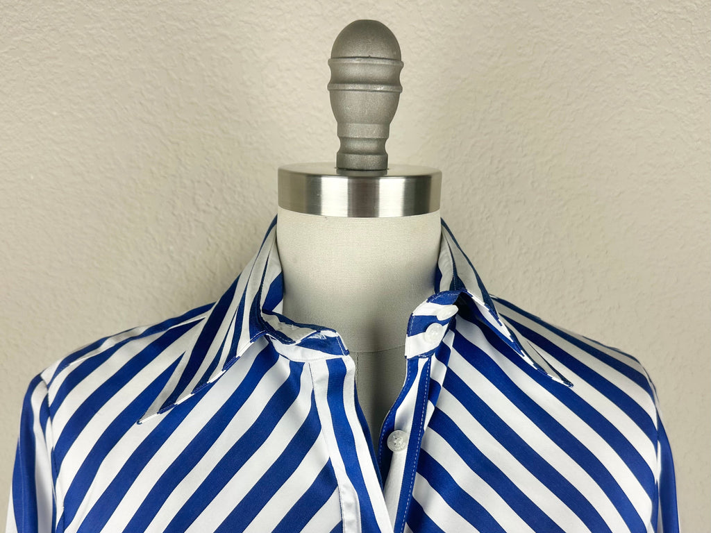 CR RanchWear Apparel & Accessories CR Simply Stated Royal and White Bengal Stripe