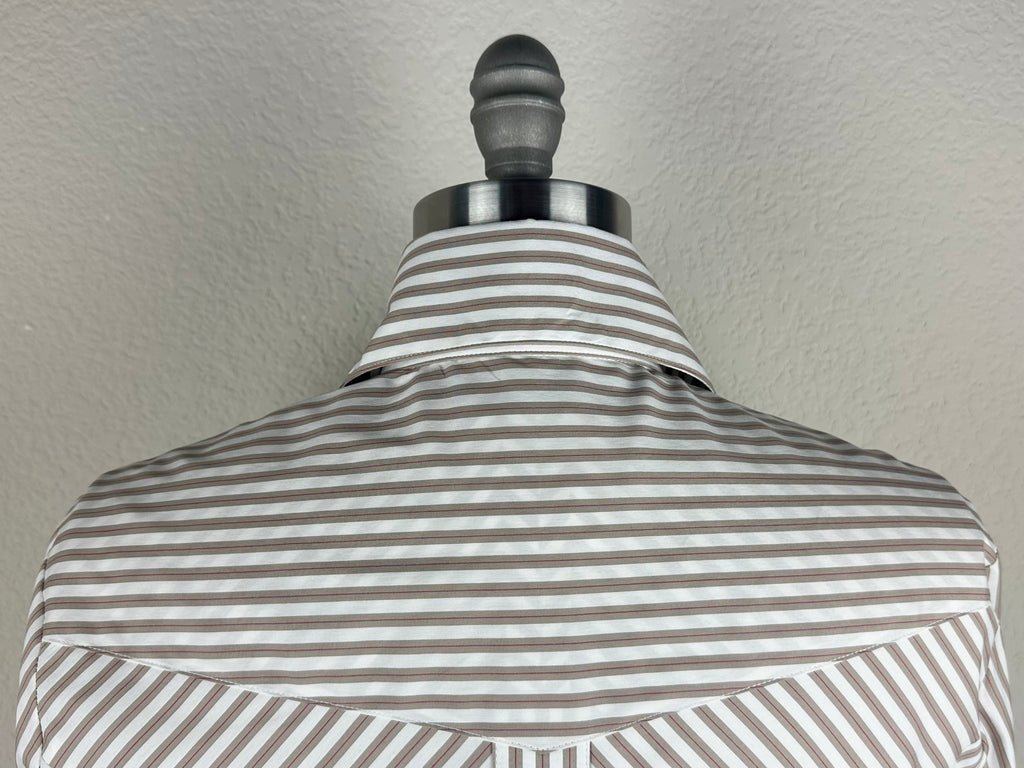 CR RanchWear Apparel & Accessories CR Simply Stated Tan, White and Red Stretch Cotton Sateen