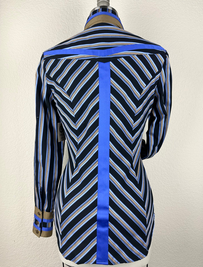 CR RanchWear Apparel & Accessories CR Statement Black, Blue and Bronze Stripes