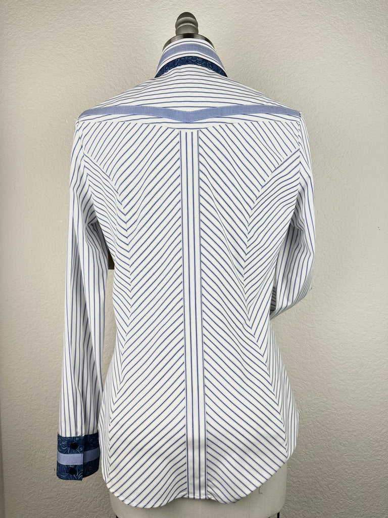 CR RanchWear Apparel & Accessories CR Statement Blue and White Pinstripe