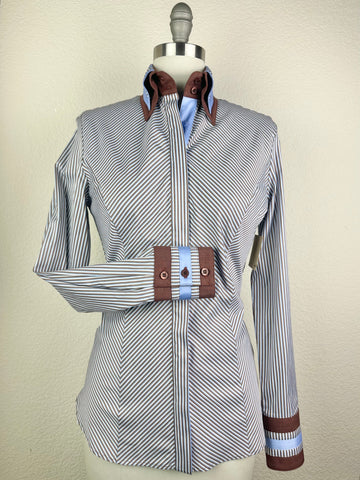 CR RanchWear Apparel & Accessories CR Statement Brown, White and Blue Italian Cotton