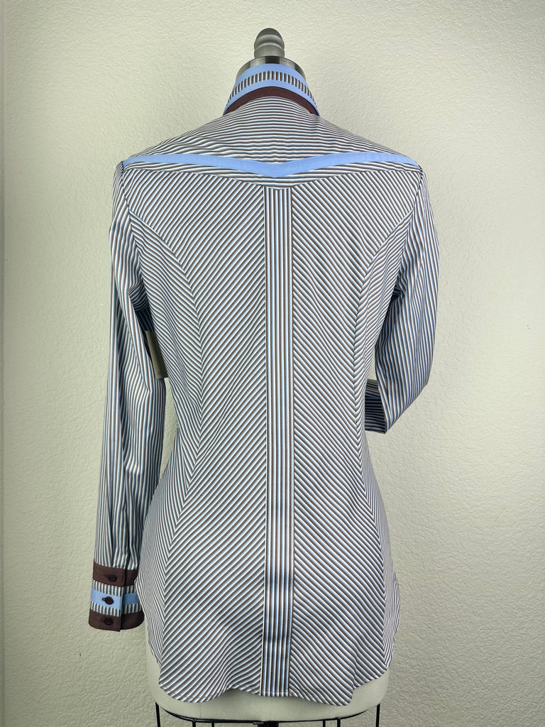 CR RanchWear Apparel & Accessories CR Statement Brown, White and Blue Italian Cotton