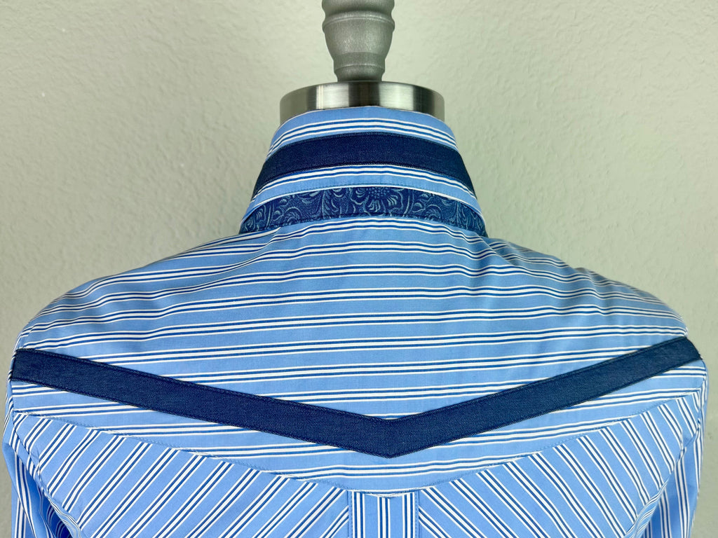 CR RanchWear Apparel & Accessories CR Statement Light Blue and White Stripes