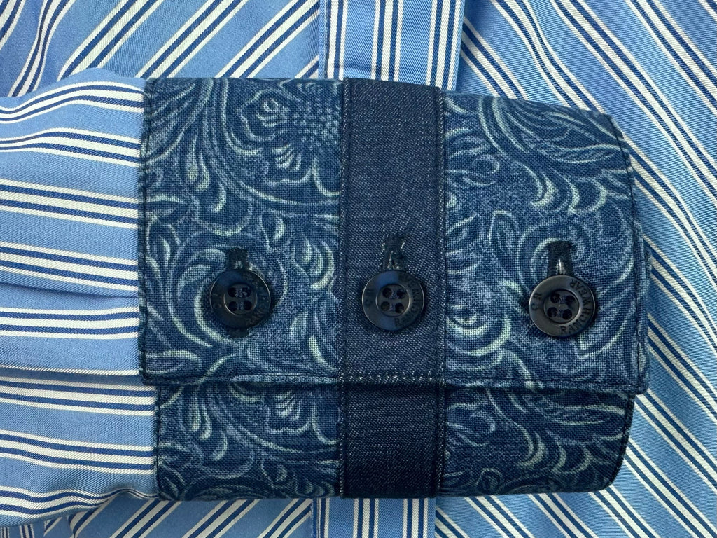 CR RanchWear Apparel & Accessories CR Statement Light Blue and White Stripes