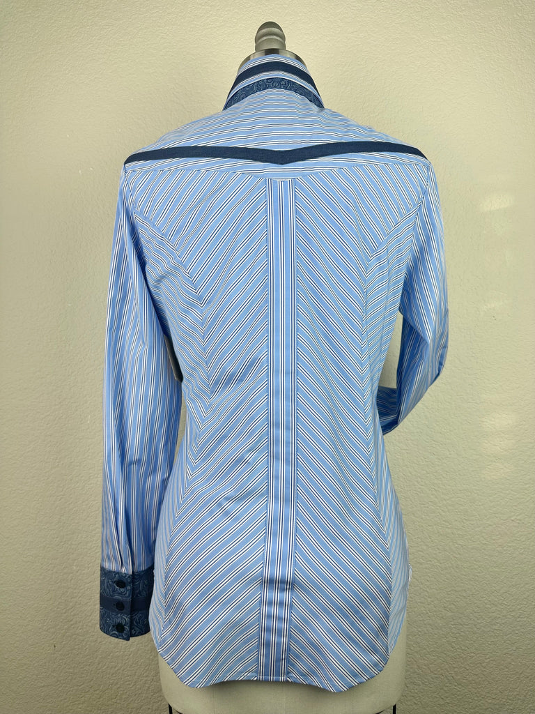 CR RanchWear Apparel & Accessories CR Statement Light Blue and White Stripes