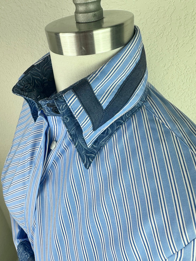 CR RanchWear Apparel & Accessories CR Statement Light Blue and White Stripes