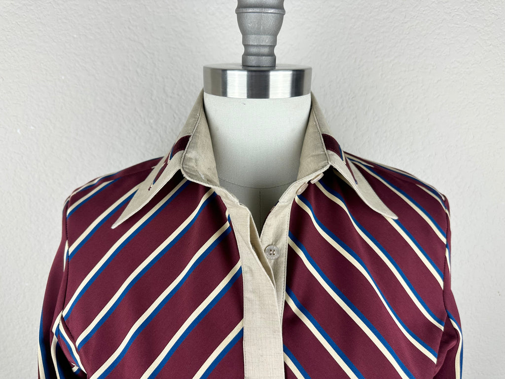 CR RanchWear Apparel & Accessories CR Statement Maroon, Navy and Champagne Stripe