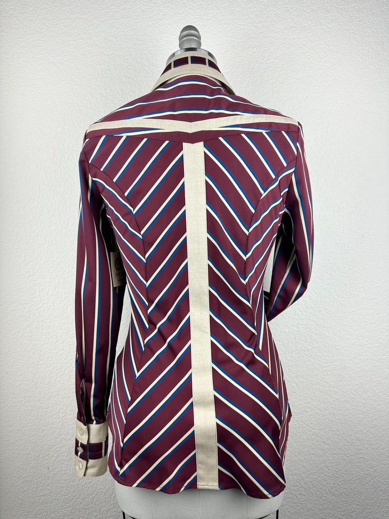 CR RanchWear Apparel & Accessories CR Statement Maroon, Navy and Champagne Stripe