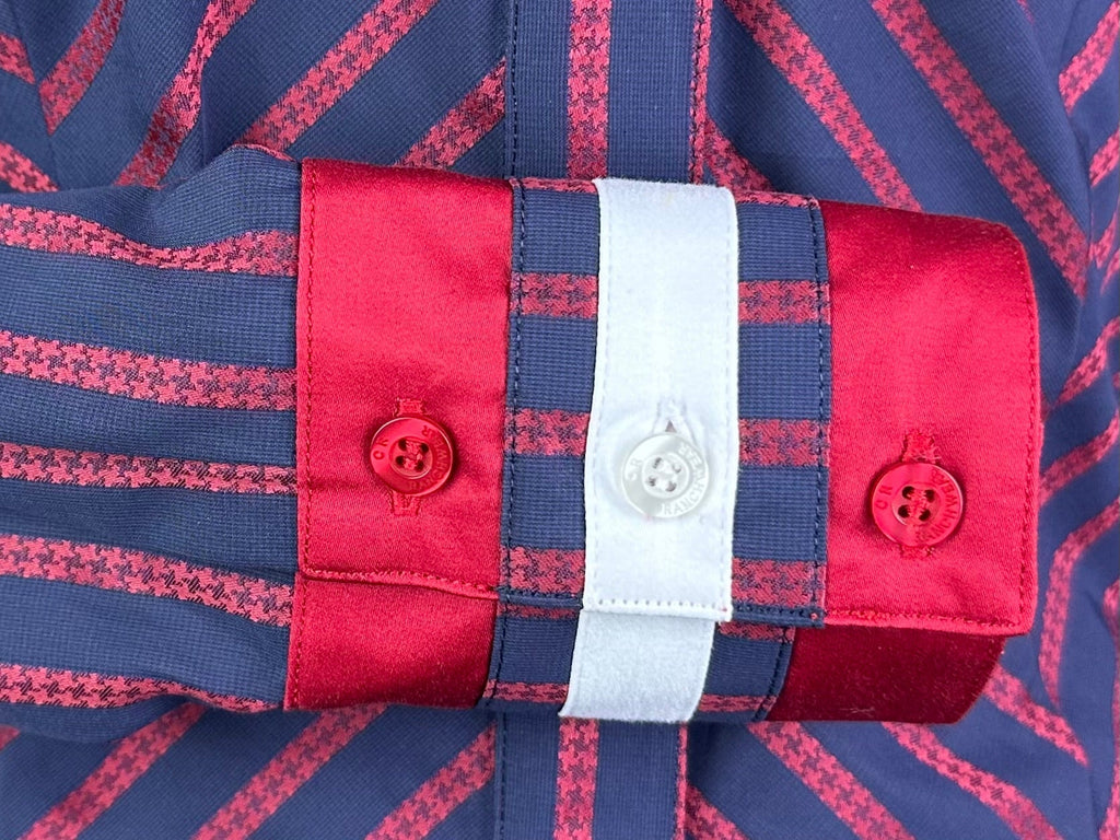 CR RanchWear Apparel & Accessories CR Statement Navy and Red Stripe Italian Cotton