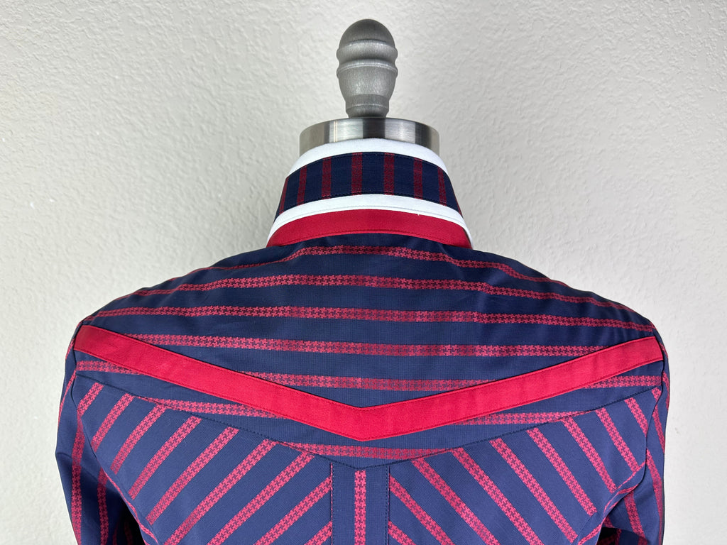CR RanchWear Apparel & Accessories CR Statement Navy and Red Stripe Italian Cotton
