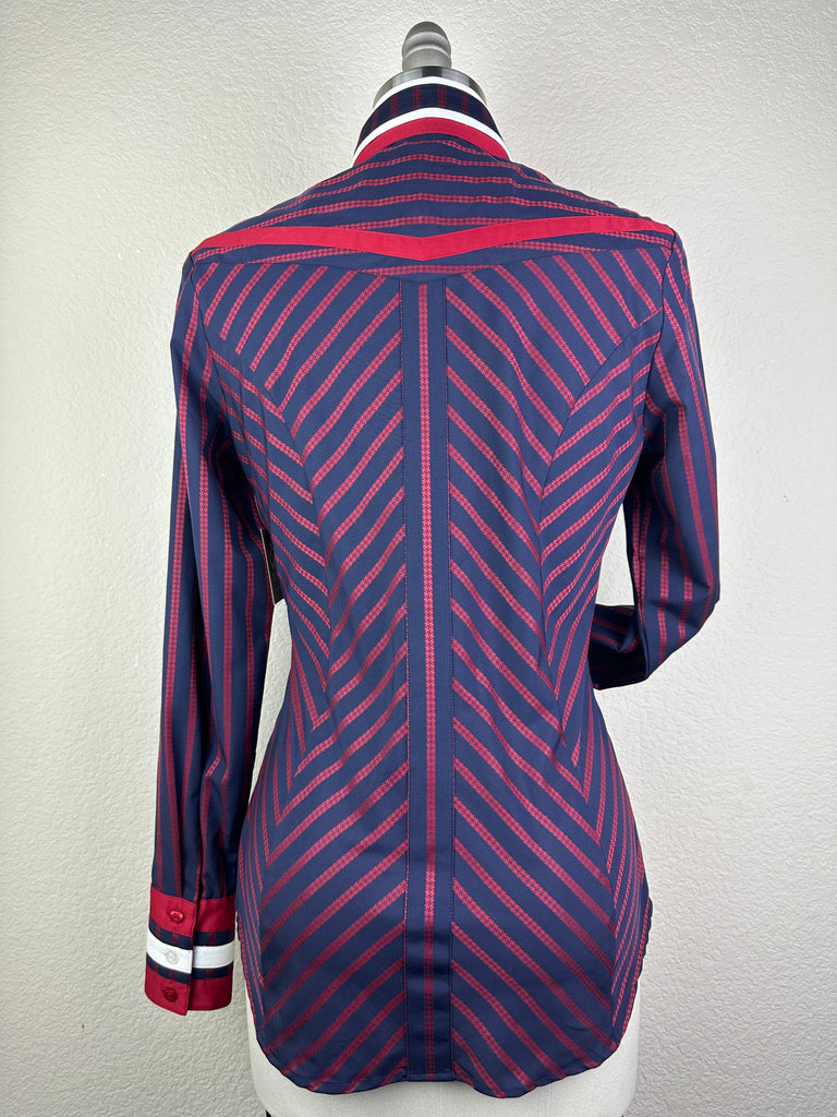 CR RanchWear Apparel & Accessories CR Statement Navy and Red Stripe Italian Cotton
