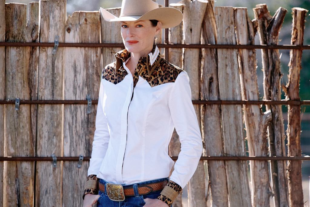 CR RanchWear Apparel & Accessories CR Statement Wild About Leopard White
