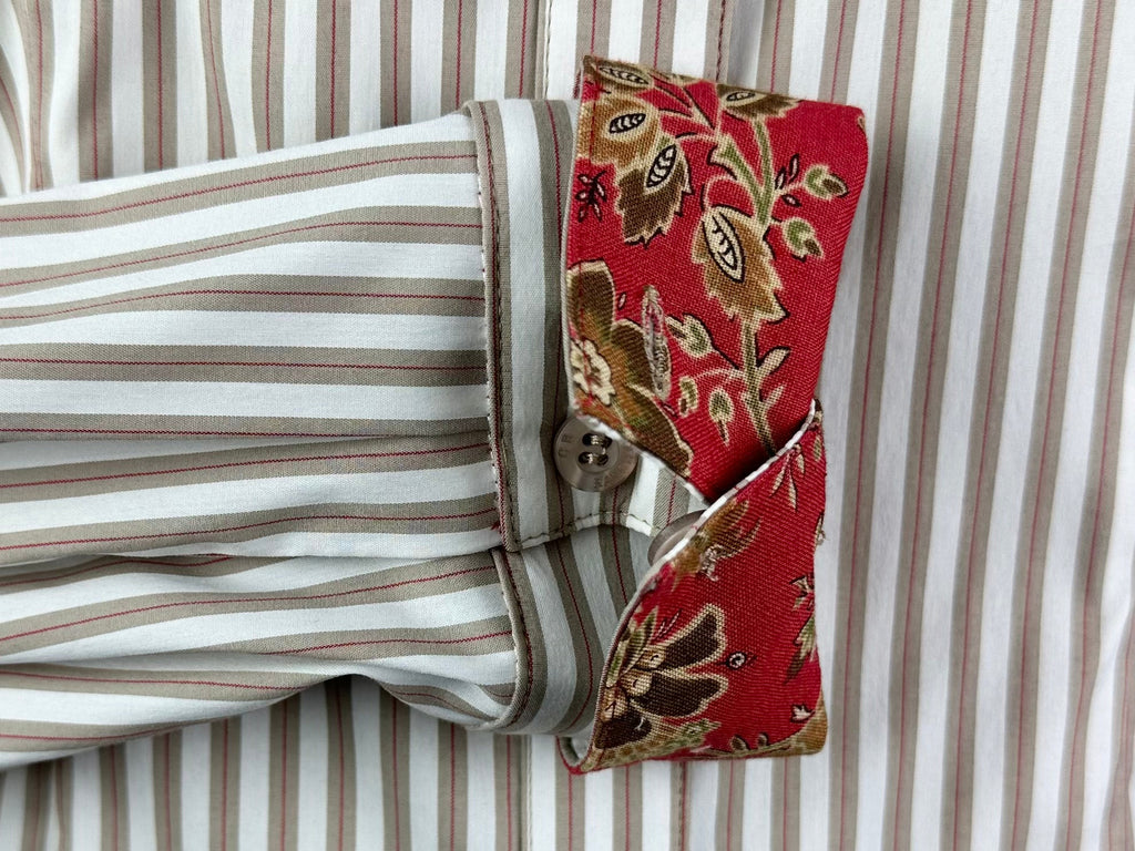 CR RanchWear Apparel & Accessories CR Tradition Tan, Red and White Stretch Bengal Stripe