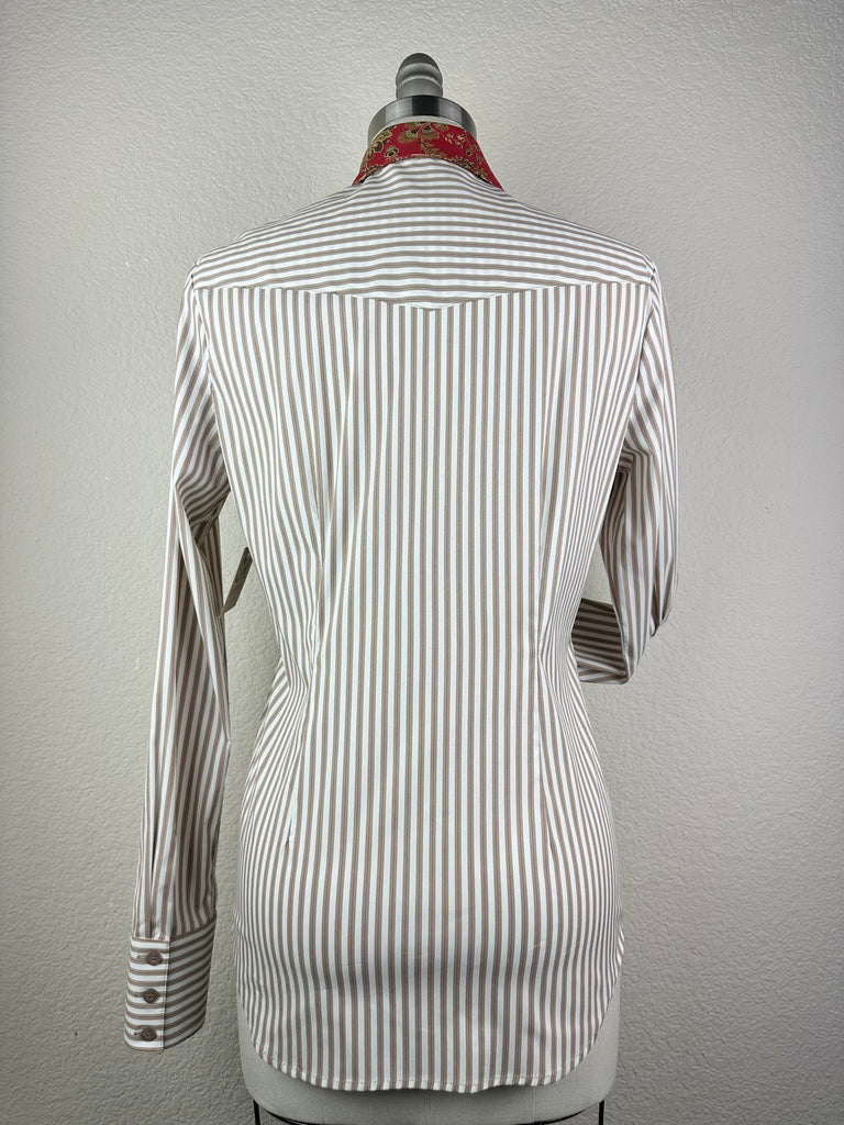 CR RanchWear Apparel & Accessories CR Tradition Tan, Red and White Stretch Bengal Stripe