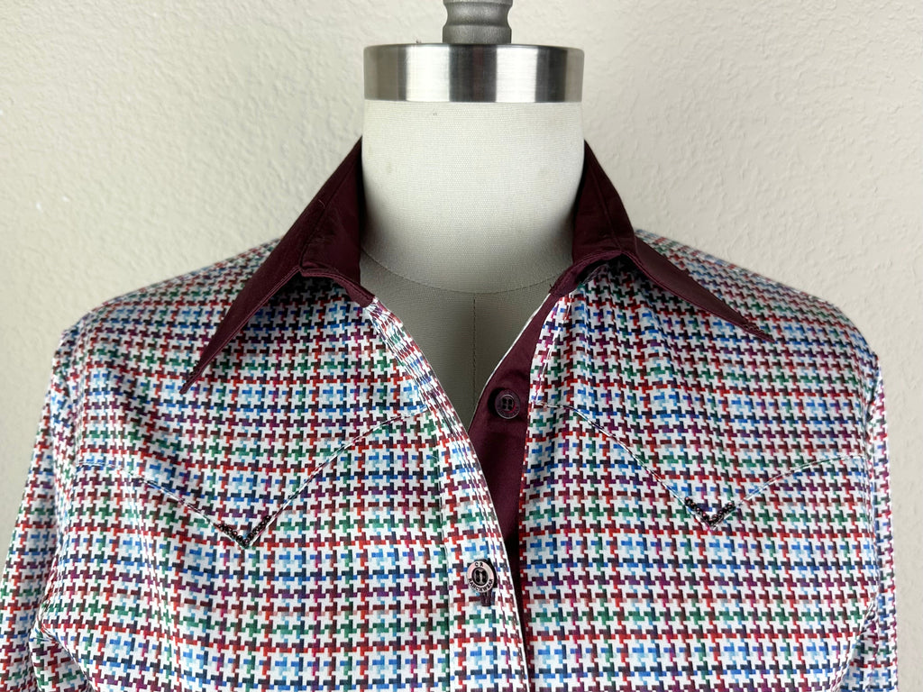 CR RanchWear Apparel & Accessories CR Western Pro Colorful Houndstooth Stretch Cotton Sateen