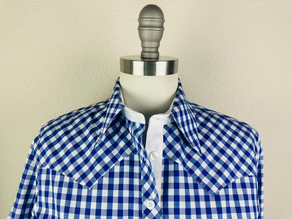 CR RanchWear Apparel & Accessories CR Western Pro Royal and White Gingham