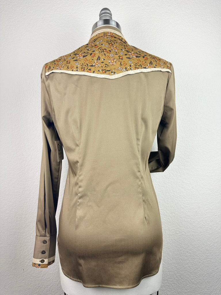 CR RanchWear Physical CR Ranch Pro Bronze Stretch Cotton Sateen with Floral Contrast