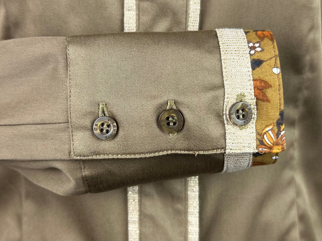 CR RanchWear Physical CR Ranch Pro Bronze Stretch Cotton Sateen with Floral Contrast