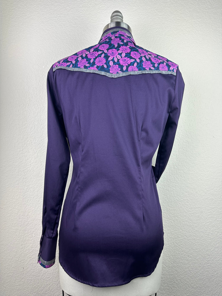 CR RanchWear Physical CR Ranch Pro Eggplant Stretch Cotton Sateen with Floral