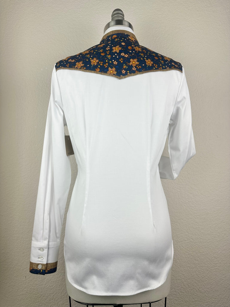 CR RanchWear Physical CR Ranch Pro White Stretch Cotton Sateen with Whiskey Floral