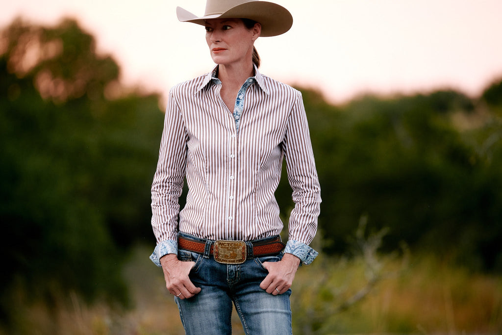 CR RanchWear Physical CR Tradition Brown and White Bengal with Paisley Contrast