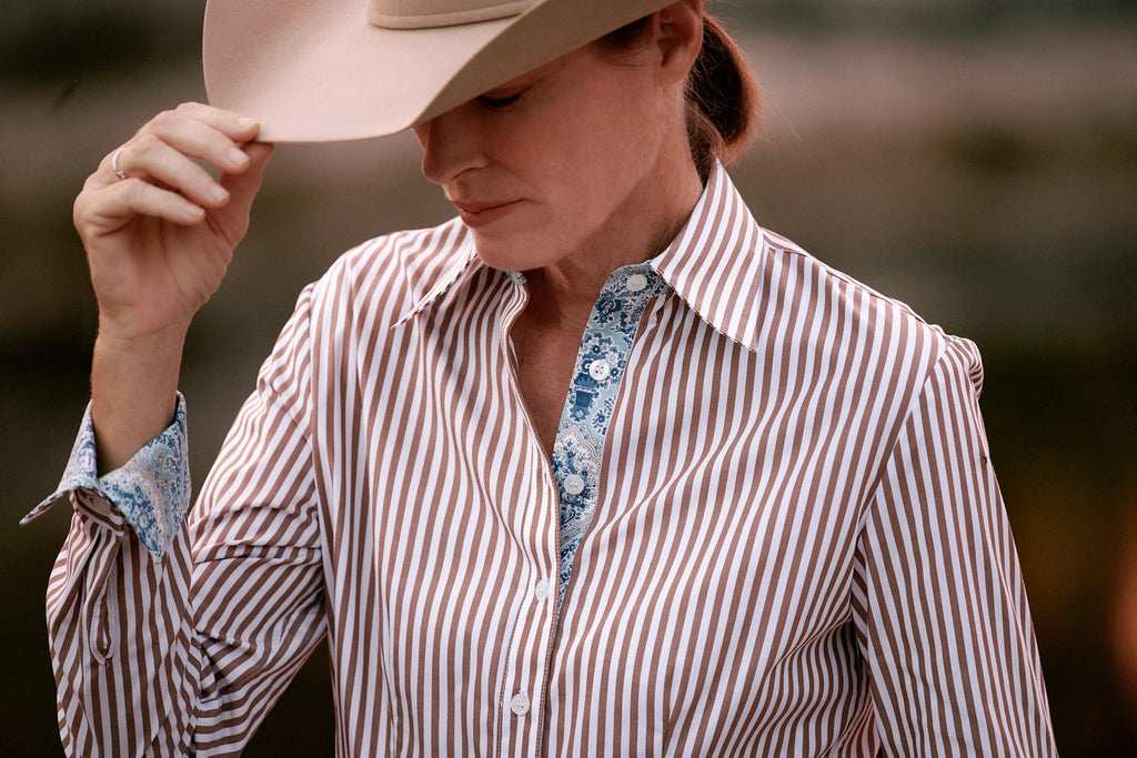 CR RanchWear Physical CR Tradition Brown and White Bengal with Paisley Contrast