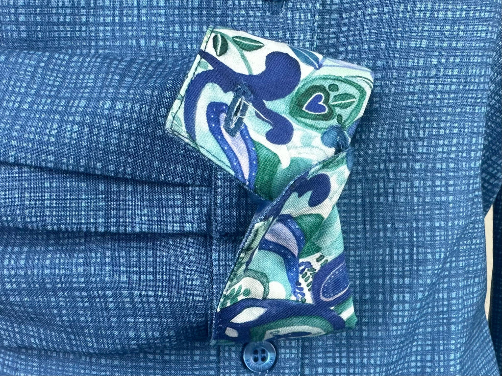 CR RanchWear Physical CR Tradition Denim Hatch Weave with Paisley- FINAL SALE