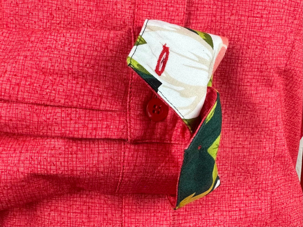 CR RanchWear Physical CR Tradition Hot Coral Hatch Weave with Floral- FINAL SALE