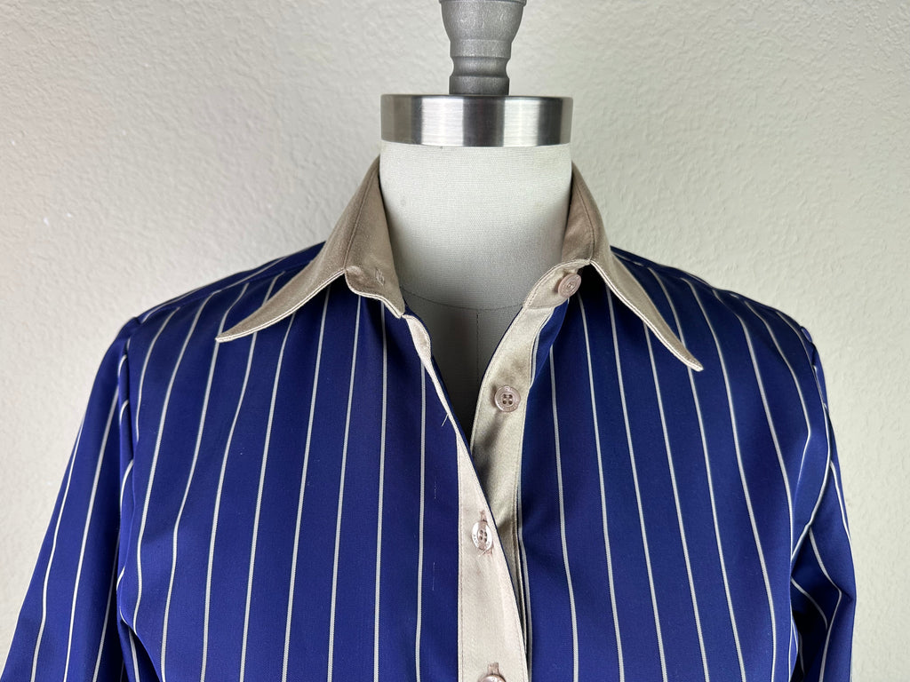 CR RanchWear Physical CR Tradition Navy and Champagne Stripe