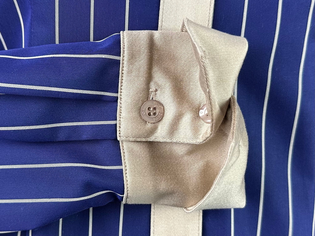 CR RanchWear Physical CR Tradition Navy and Champagne Stripe