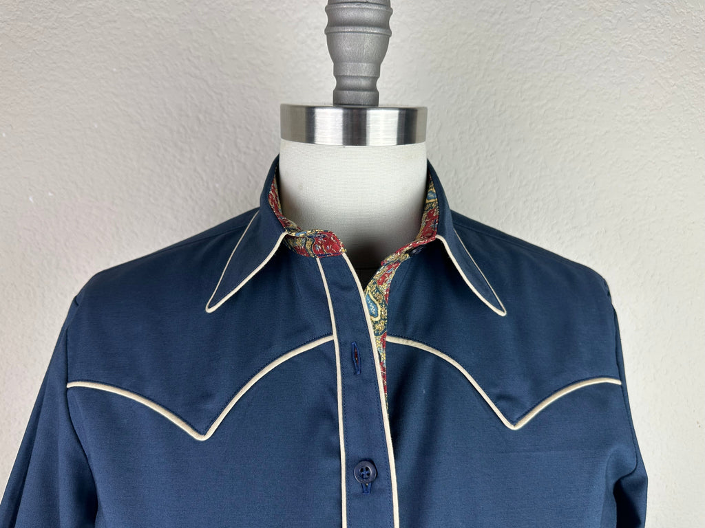 CR RanchWear Physical CR Tradition Navy Premium Cotton with Tan- FINAL SALE