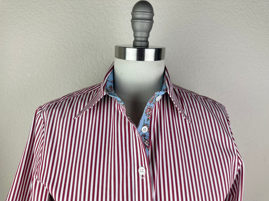 CR RanchWear Physical CR Tradition Red and White Bengal Stripe with Paisley