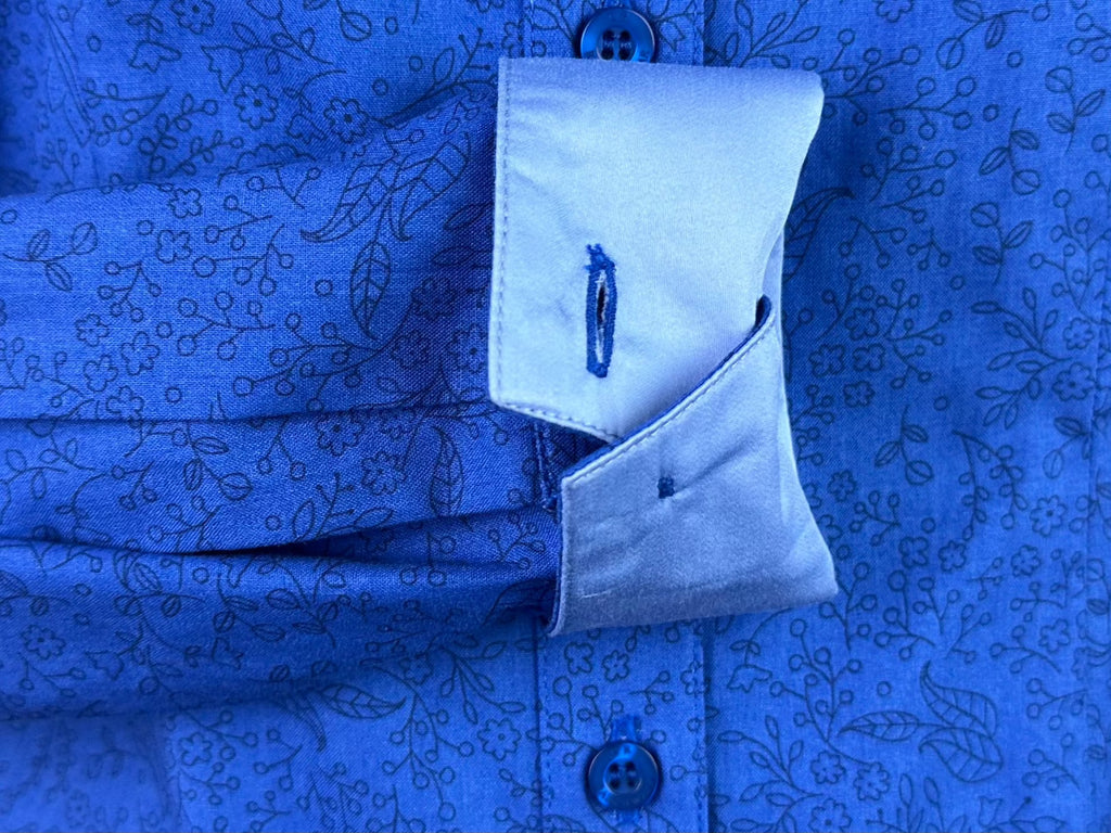 CR RanchWear Physical CR Tradition Royal Blue Fine Florals- FINAL SALE