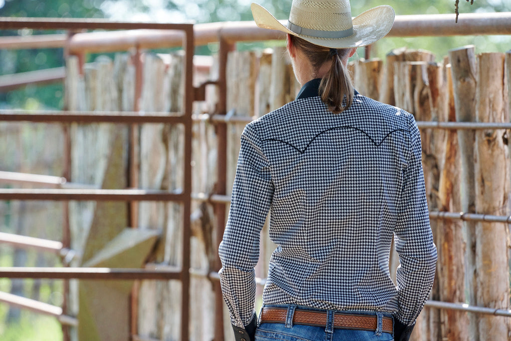 CR RanchWear Physical CR Western Pro Black and White Houndstooth with Black Contrast