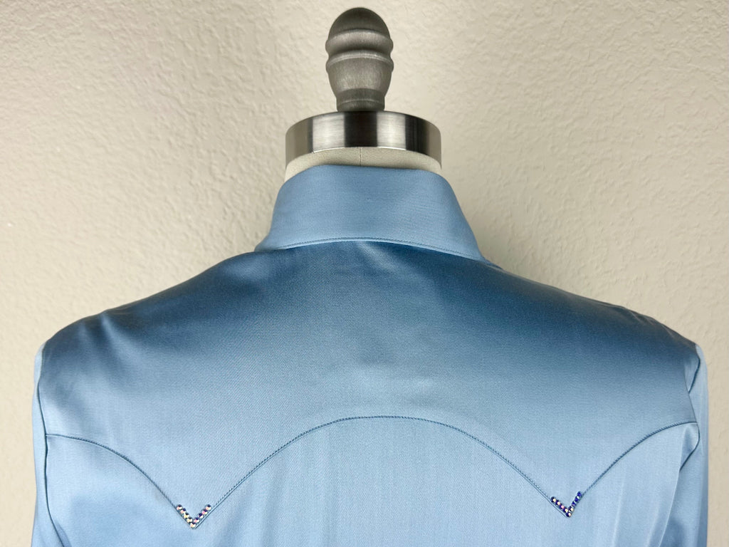 CR RanchWear Physical CR Western Pro Dusty Blue Stretch Cotton Sateen