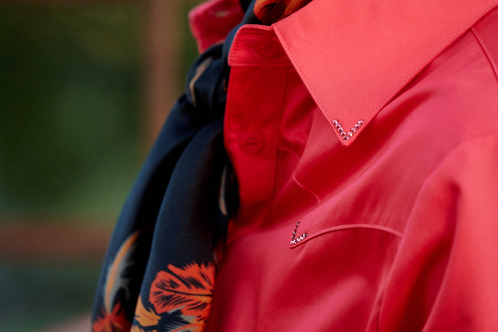 CR RanchWear Physical CR Western Pro Hot Coral Cotton Sateen