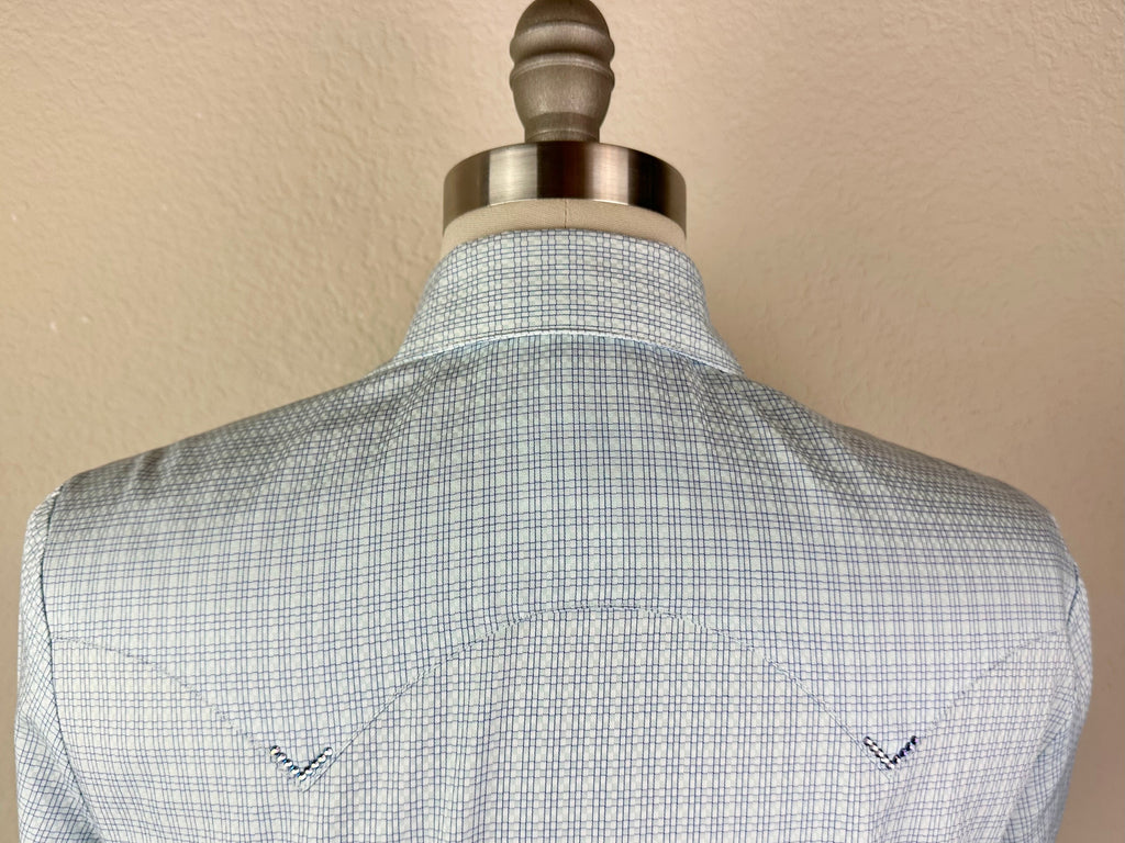 CR RanchWear Physical CR Western Pro Light Blue and Navy Italian Cotton