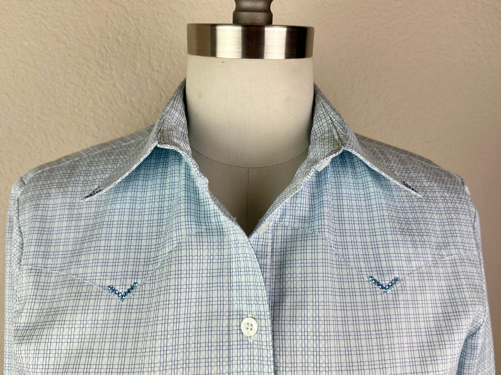 CR RanchWear Physical CR Western Pro Light Blue and Navy Italian Cotton
