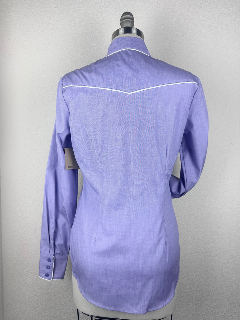 CR RanchWear Physical CR Western Pro Light Purple Italian Cotton with Sparkling White Piping- FINAL SALE