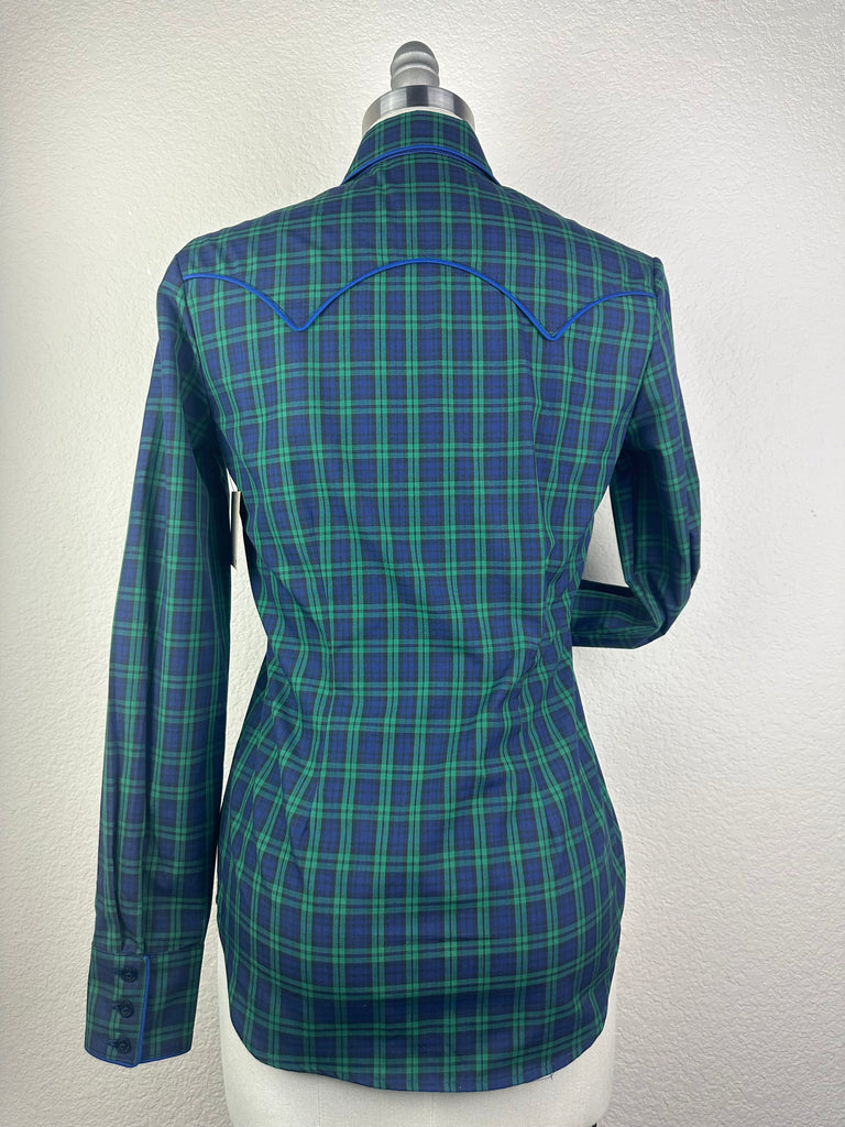 CR RanchWear Physical CR Western Pro Navy and Green Plaid- FINAL SALE