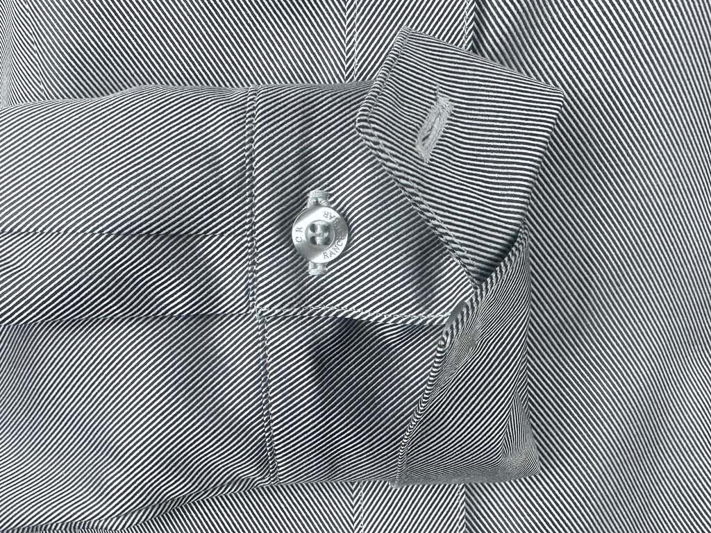 CR RanchWear Physical CR Western Pro Navy and White Diagonal Italian Cotton- FINAL SALE