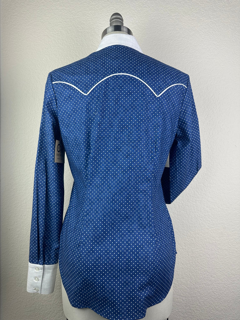 CR RanchWear Physical CR Western Pro Navy with White Swiss Dots-FINAL SALE