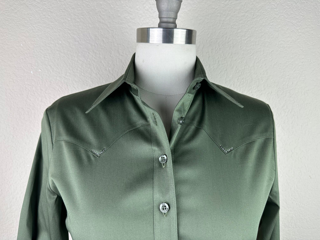 CR RanchWear Physical CR Western Pro Olive Stretch Cotton Sateen