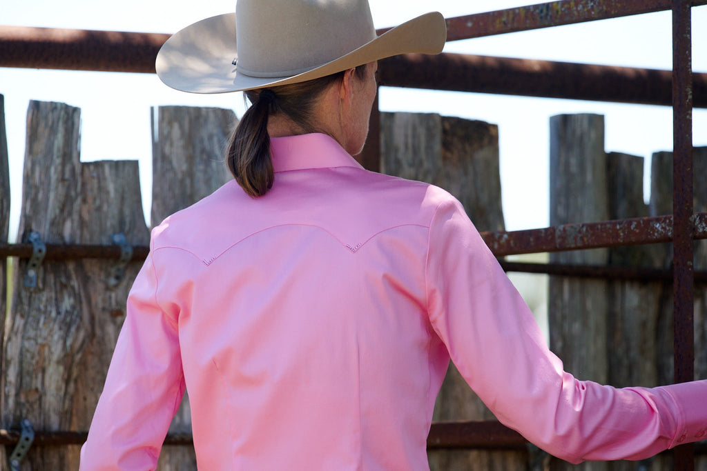 CR RanchWear Physical CR Western Pro Pink Stretch Cotton Sateen