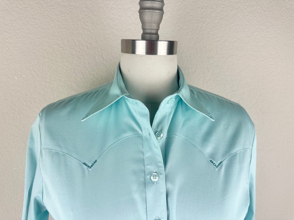 CR RanchWear Physical CR Western Pro Seaglass Blue Stretch Cotton Sateen